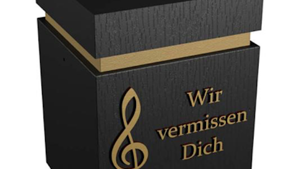 Musikurne aus Holz