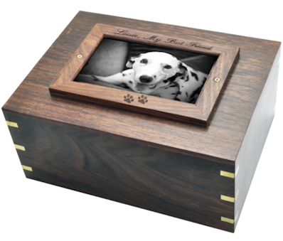 Personalisierter Holztierurne